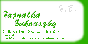 hajnalka bukovszky business card